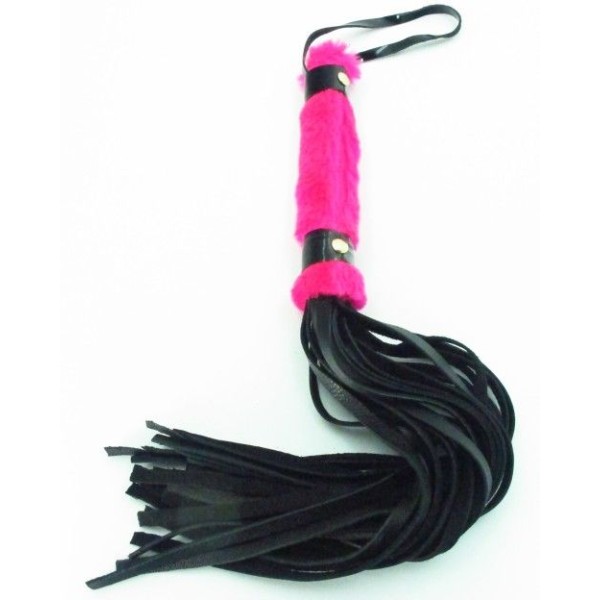Нежная плеть с розовым мехом BDSM Light - 43 см