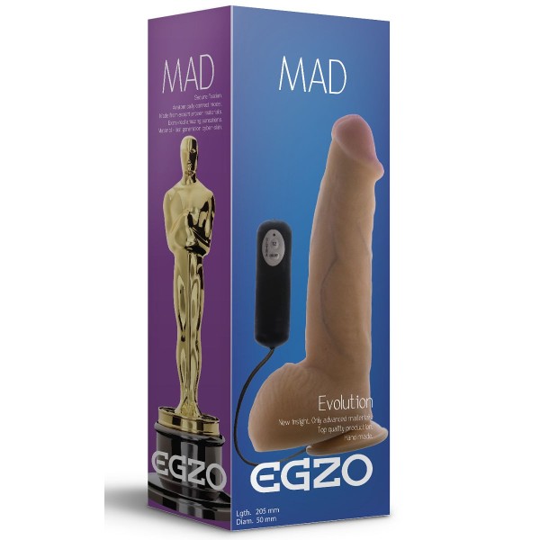 Реалистичный вибратор на присоске Mad Oscar - 20,5 см