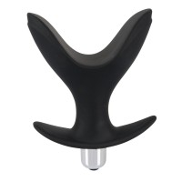 Чёрная анальная V-образная пробка Black Velvets Vibrating Anchor Plug с вибрацией - 10,3 см. Чёрная анальная V-образная пробка Black Velvets Vibrating Anchor Plug с вибрацией - 10,3 см.