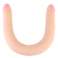 Телесный двухсторонний фаллоимитатор-реалистик - 49,5 см. Телесный двухсторонний фаллоимитатор-реалистик - 49,5 см.