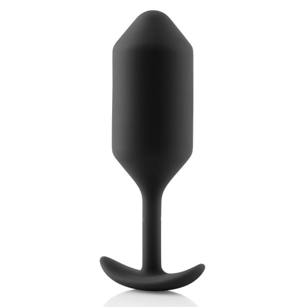 Чёрная пробка для ношения B-vibe Snug Plug 3 - 12,7 см