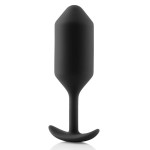 Чёрная пробка для ношения B-vibe Snug Plug 3 - 12,7 см