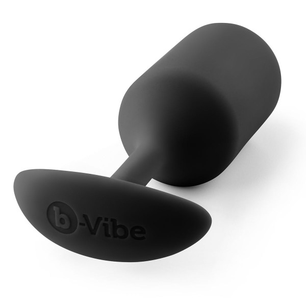 Чёрная пробка для ношения B-vibe Snug Plug 3 - 12,7 см