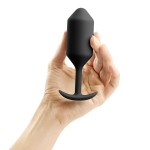 Чёрная пробка для ношения B-vibe Snug Plug 3 - 12,7 см