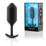 Чёрная пробка для ношения B-vibe Snug Plug 3 - 12,7 см