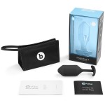 Чёрная пробка для ношения B-vibe Snug Plug 3 - 12,7 см