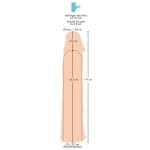 Телесная насадка-удлинитель Silicone Extension - 19 см