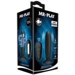 Черная анальная вибропробка MrPlay с пультом - 11 см