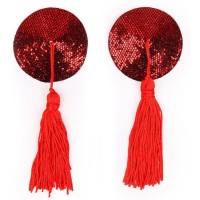 Красные круглые пэстисы с кисточками Красные круглые пэстисы с кисточками