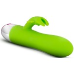Лаймовый вибратор-кролик Brilliant - 19,5 см