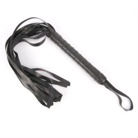 Черный флоггер с длинной ручкой Notabu - 49 см. Черный флоггер с длинной ручкой Notabu - 49 см.