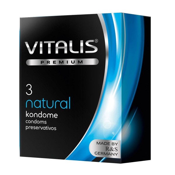 Классические презервативы VITALIS PREMIUM natural - 3 шт