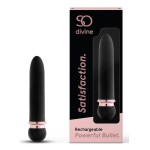 Черная вибропуля Satisfaction Powerful Bullet - 11,7 см