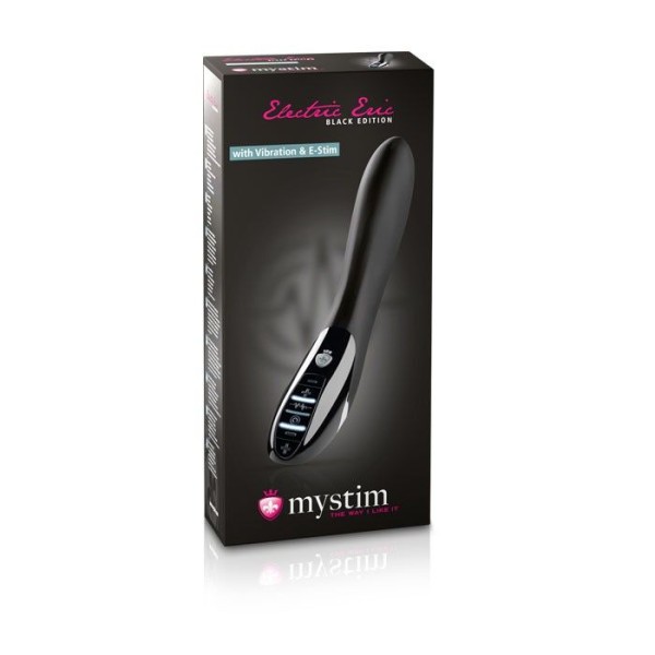 Черный вибратор с миостимуляцией Mystim Electric Eric Black Edition - 27 см