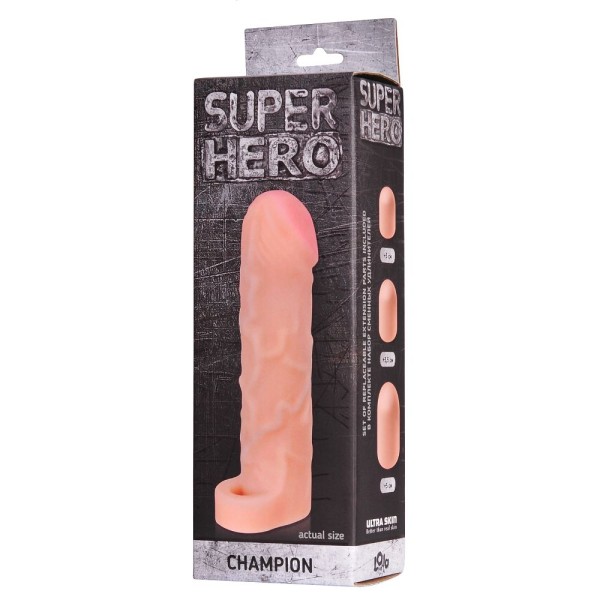 Фаллоудлинитель SUPER HERO Champion - 17,5 см