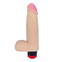 Фаллоимитатор с мошонкой и вибрацией - 20,7 см.