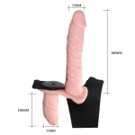 Женский страпон с вибрацией и вагинальной пробкой Ultra Passionate Harness - 18 см
