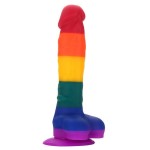 Разноцветный фаллоимитатор-реалистик COLOURFUL DILDO - 20 см