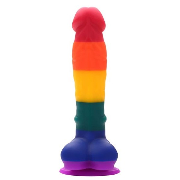 Разноцветный фаллоимитатор-реалистик COLOURFUL DILDO - 20 см