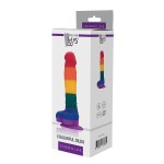 Разноцветный фаллоимитатор-реалистик COLOURFUL DILDO - 20 см