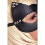 Пикантная черная маска  Кошка  с заклепками
