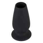 Чёрная анальная пробка-тоннель Lust Tunnel M - 10 см