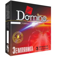 Ароматизированные презервативы Domino Земляника - 3 шт. Ароматизированные презервативы Domino Земляника - 3 шт.