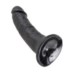 Чёрный фаллоимитатор с присоской 6  Cock - 15,2 см