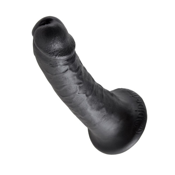Чёрный фаллоимитатор с присоской 6  Cock - 15,2 см