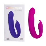 Розовый вибратор G-Spot Dual Stimulator with Rolling Ball - 17,1 см