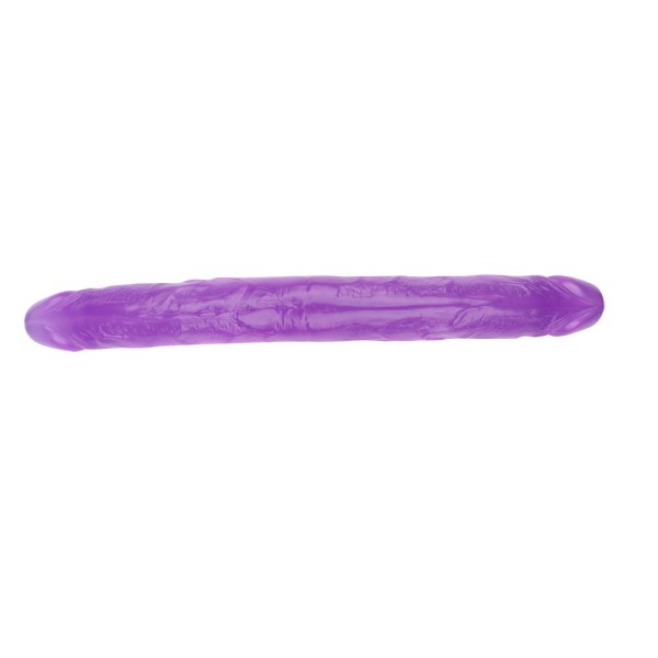 Фиолетовый двусторонний фаллоимитатор 128 Inch Dildo - 32,5 см