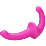 Розовый безремневой страпон Silicone Strapless Strapon