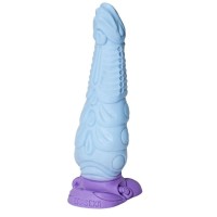 Голубой фантазийный фаллоимитатор Снежный дракон - 28,5 см. 