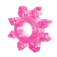 Розовое эрекционное кольцо Cockring star Розовое эрекционное кольцо Cockring star