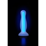 Голубая, светящаяся в темноте анальная втулка Namor Glow - 12,5 см