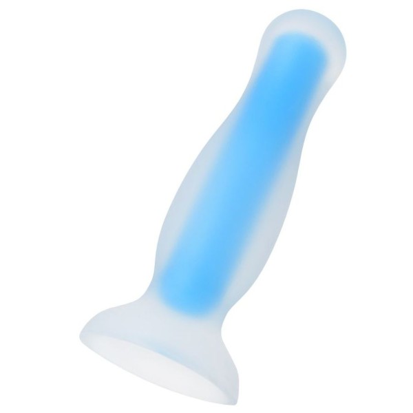 Голубая, светящаяся в темноте анальная втулка Namor Glow - 12,5 см