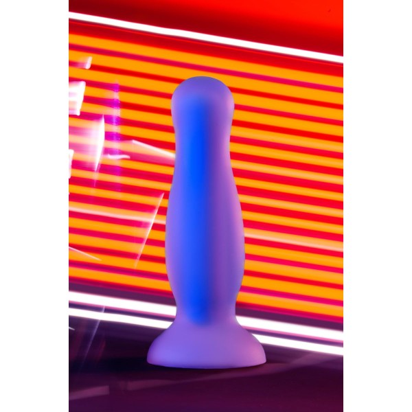 Голубая, светящаяся в темноте анальная втулка Namor Glow - 12,5 см