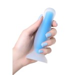 Голубая, светящаяся в темноте анальная втулка Namor Glow - 12,5 см