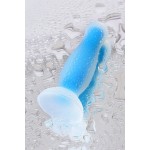 Голубая, светящаяся в темноте анальная втулка Namor Glow - 12,5 см