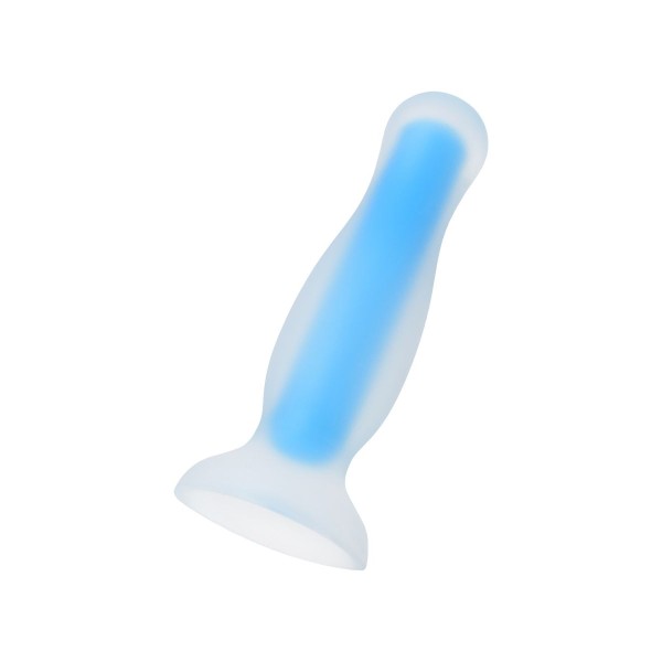 Голубая, светящаяся в темноте анальная втулка Namor Glow - 12,5 см