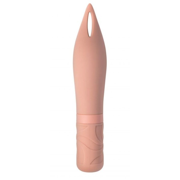 Бежевый мини-вибратор Airy’s Mystery Arrow - 15,2 см