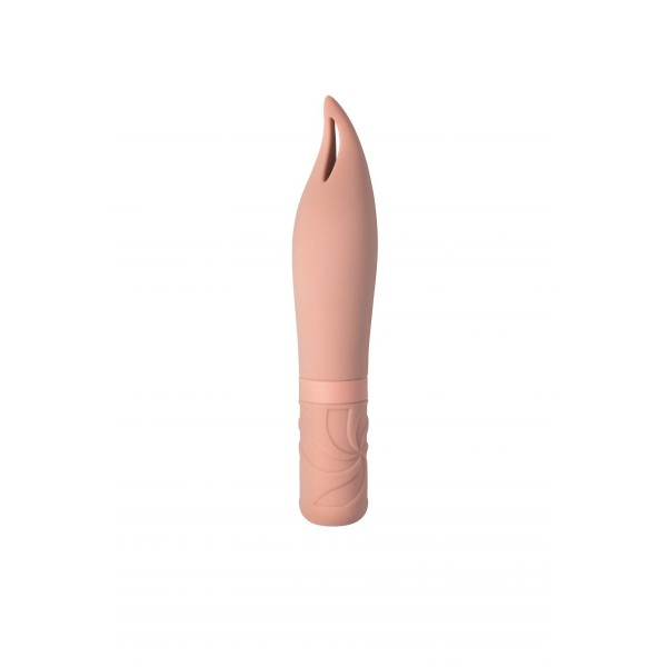 Бежевый мини-вибратор Airy’s Mystery Arrow - 15,2 см