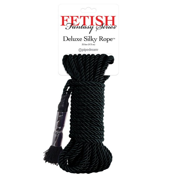 Черная веревка для фиксации Deluxe Silky Rope - 9,75 м