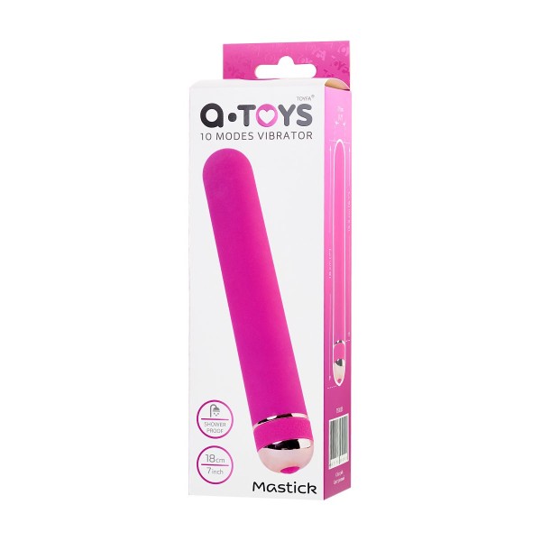Розовый нереалистичный вибратор Mastick - 18 см