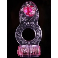 Розовое виброкольцо с язычком Розовое виброкольцо с язычком