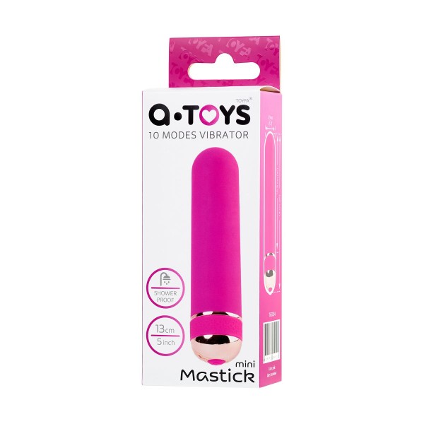 Розовый нереалистичный мини-вибратор Mastick Mini - 13 см