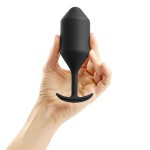 Чёрная пробка для ношения B-vibe Snug Plug 4 - 14 см