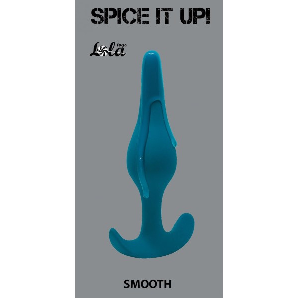 Бирюзовая анальная пробка Smooth - 12,5 см
