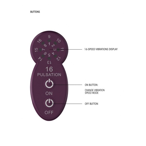 Фиолетовый универсальный массажер Silicone Massage Wand - 20 см