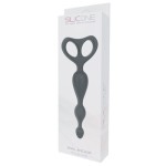 Чёрная анальная цепочка ANAL ANCHOR SILICONE - 16,5 см